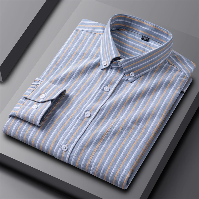 Harry Regular Fit Oxford Shirt | Striped Button-Down Collar Shirt - Image 6