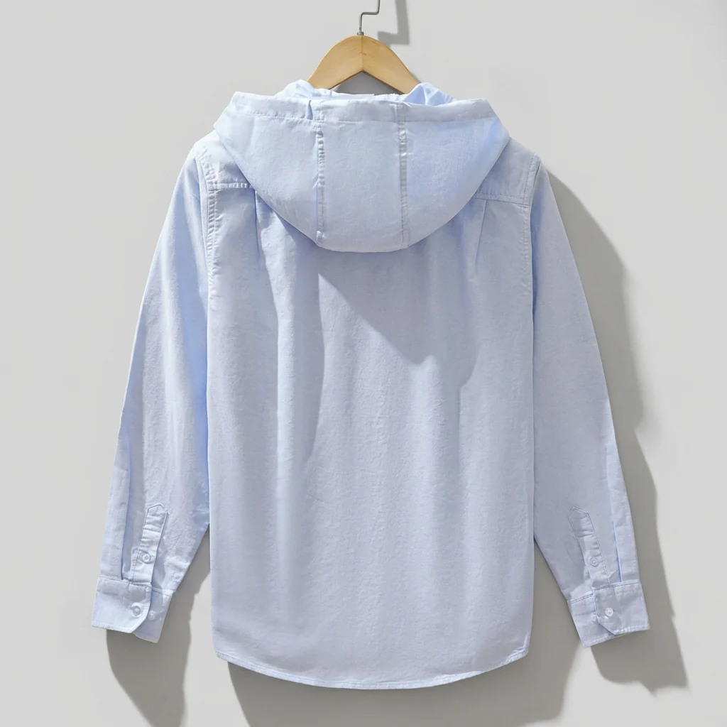 Harry Relaxed Fit Hooded Shirt | Zipper Closure Hip-Length Shirt - Image 4