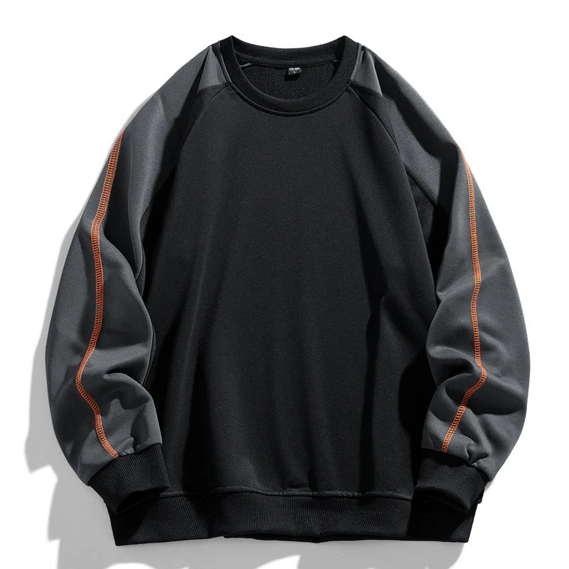 Harry Relaxed Fit Sweatshirt | Colorblock Crewneck Sweatshirt - Image 3