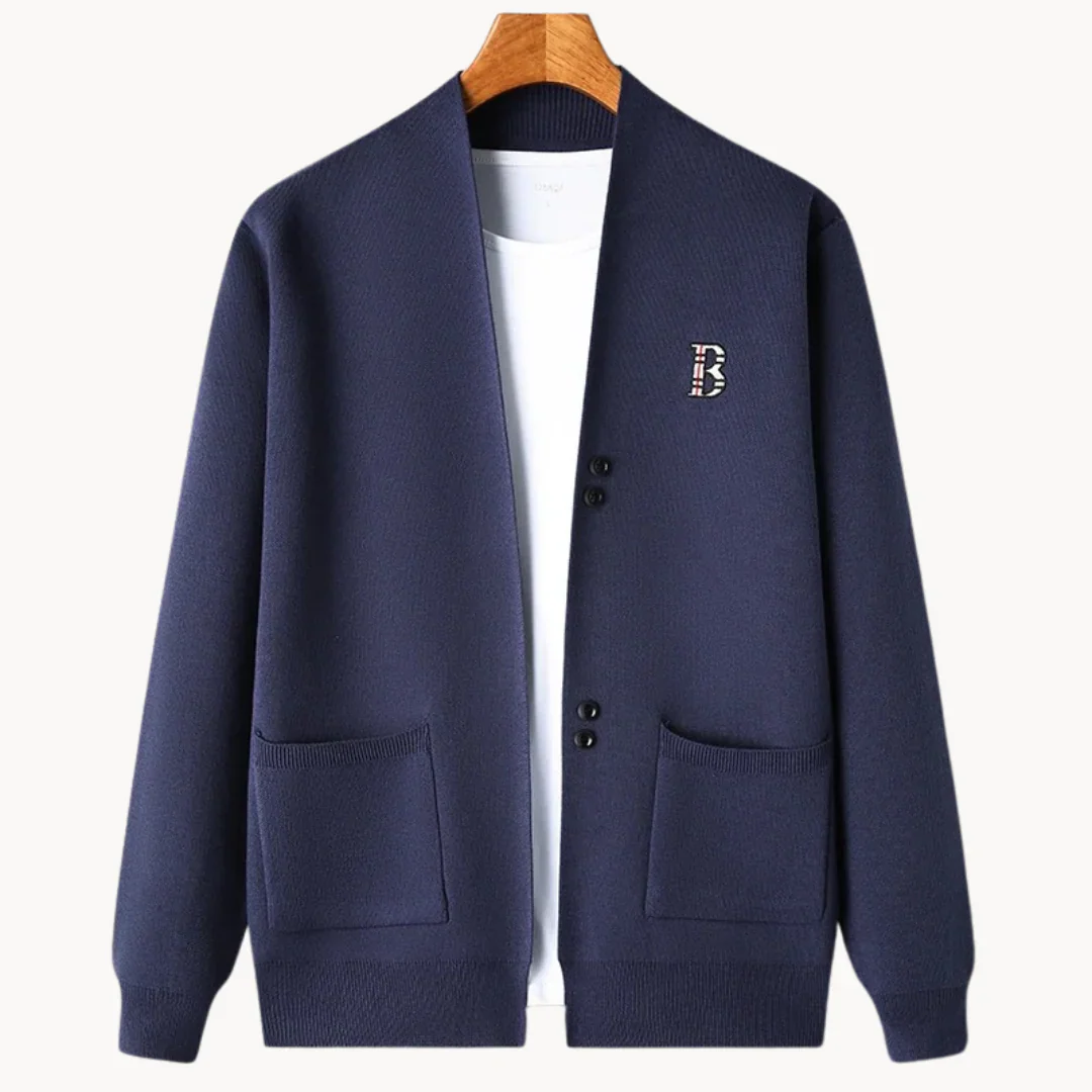 Harry Relaxed Fit Cardigan | V-Neck Button Front Cardigan - Image 3