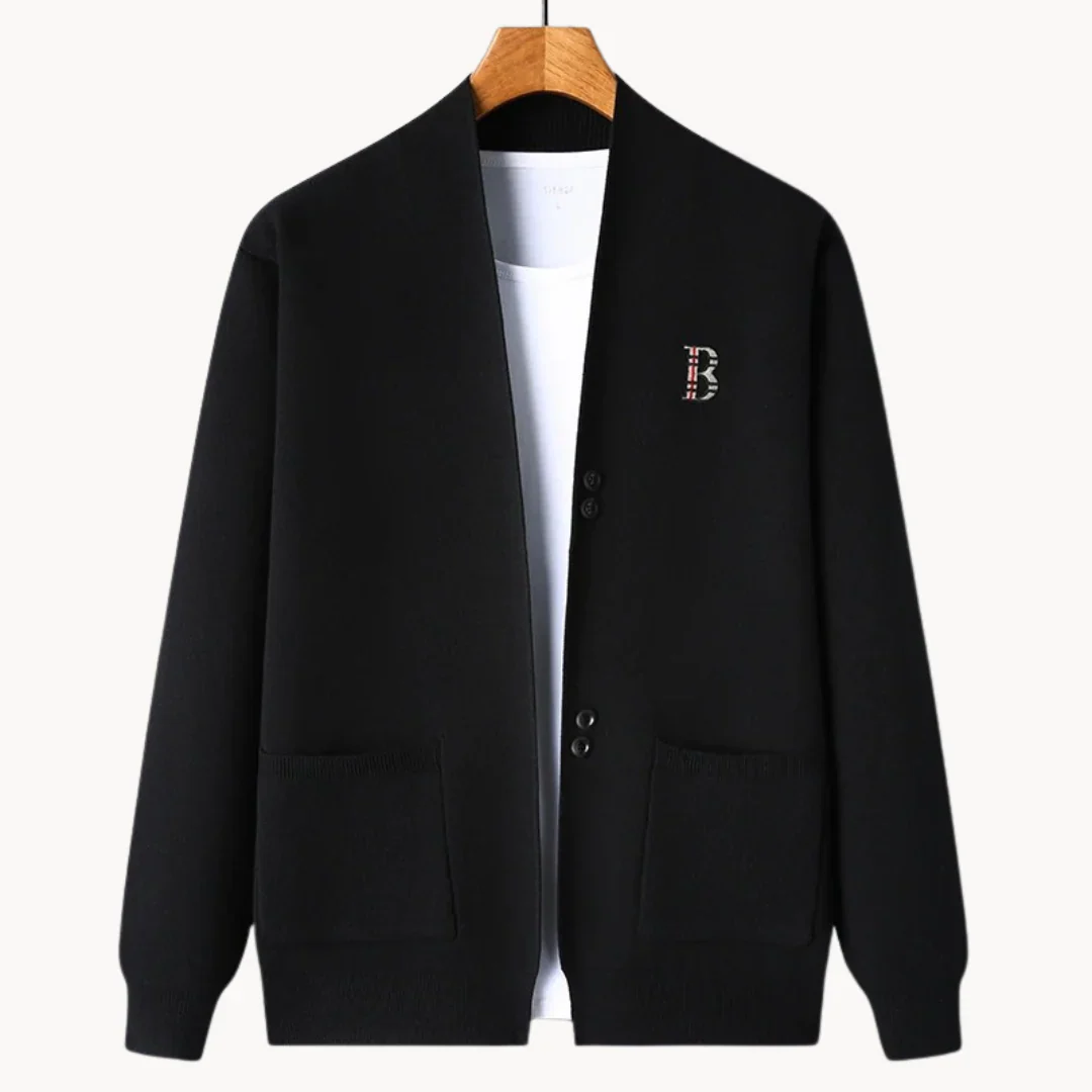 Harry Relaxed Fit Cardigan | V-Neck Button Front Cardigan - Image 4