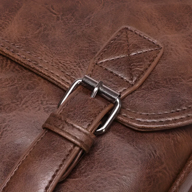 Henry Structured Backpack | Buckle Closure Flap Backpack - Image 4