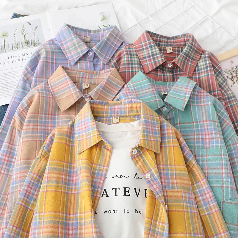 Ida Blouse | Casual Checked Shirt for Women - Image 8