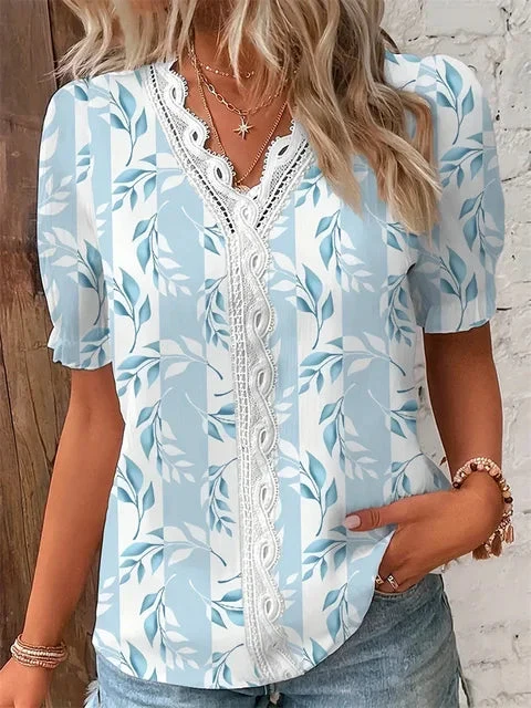 Ieva Blouse | Floral Lace-Trimmed Summer Top - Image 2