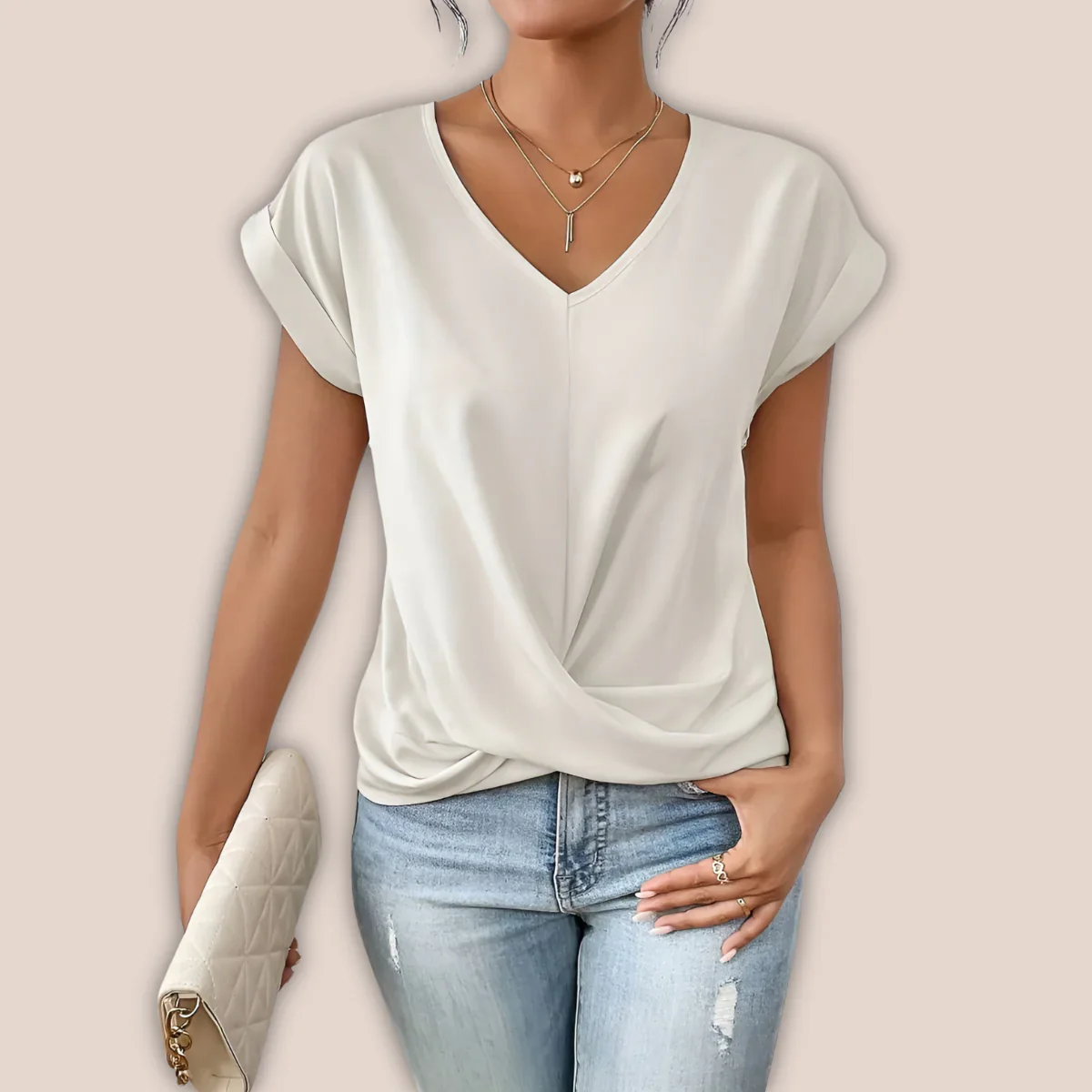 Inez Shirt | Casual Summer V-Neck T-Shirt - Image 6