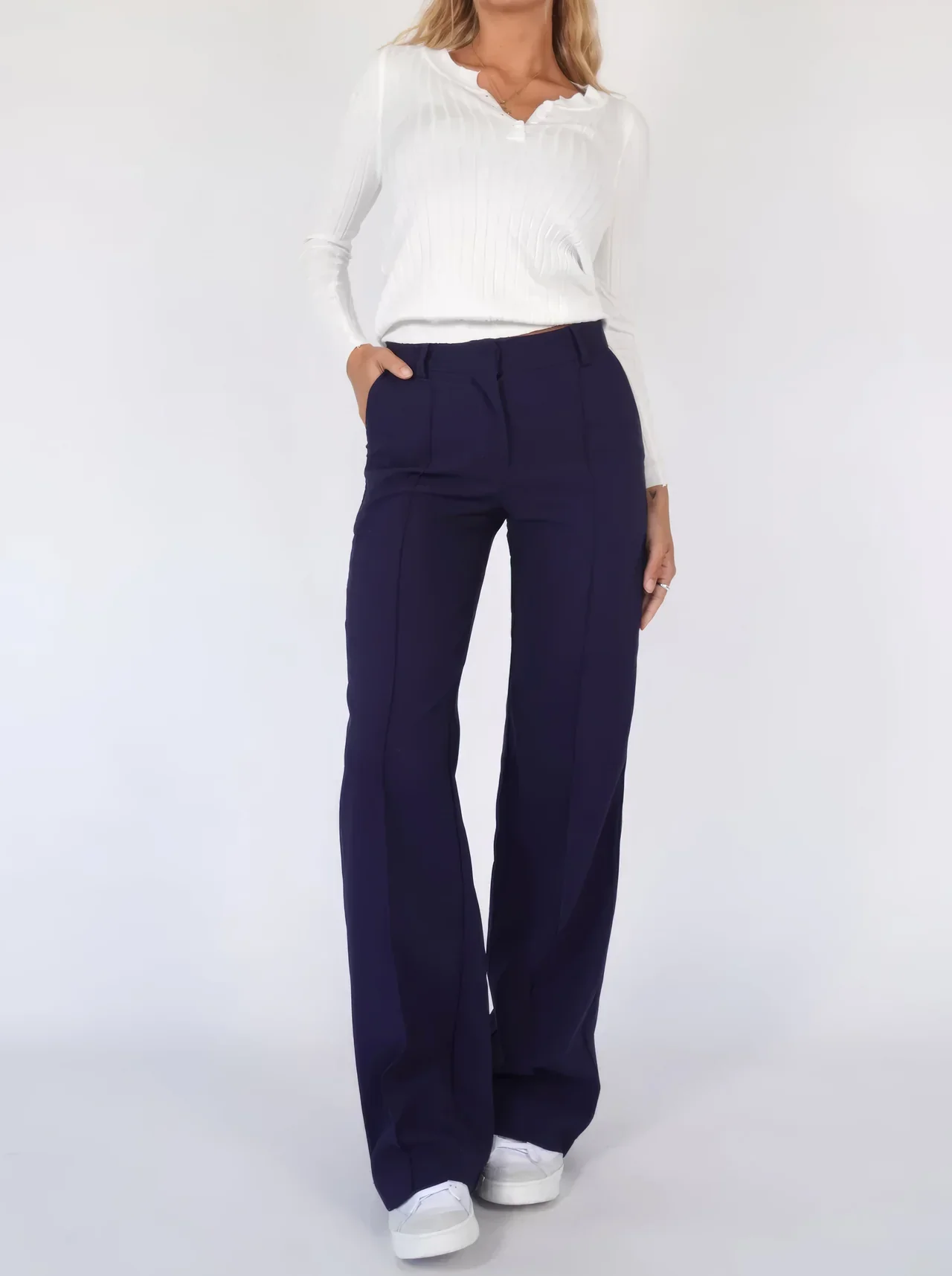 Iris Pants | Wide-Leg High Waisted Trousers for Women - Image 3