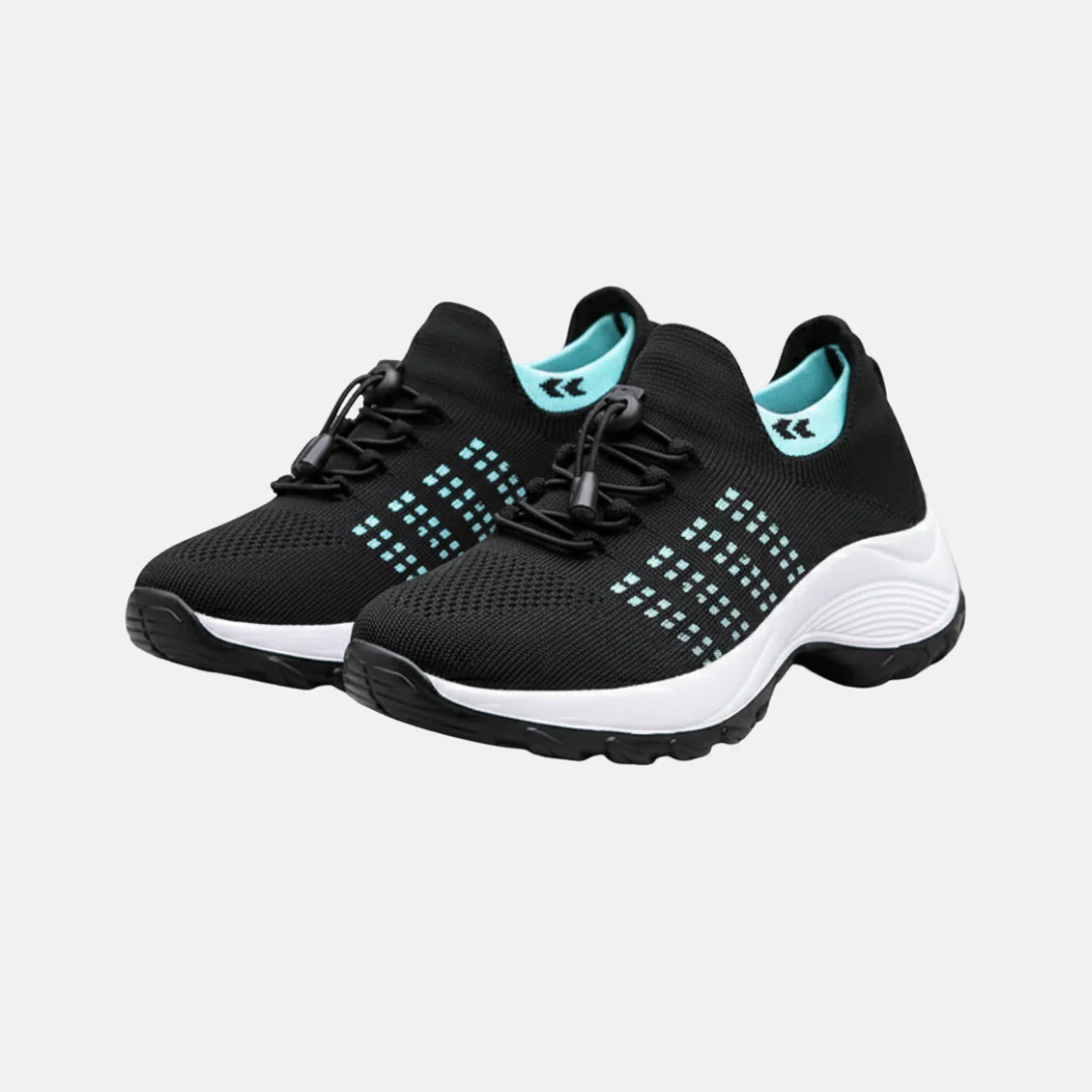 Isabella Mesh Orthopedic Athletic Sneakers | Chunky Sole Lace-Up Sneakers - Image 3
