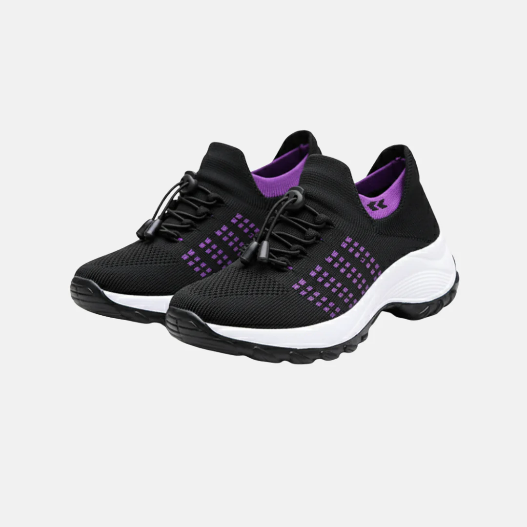Isabella Mesh Orthopedic Athletic Sneakers | Chunky Sole Lace-Up Sneakers - Image 4
