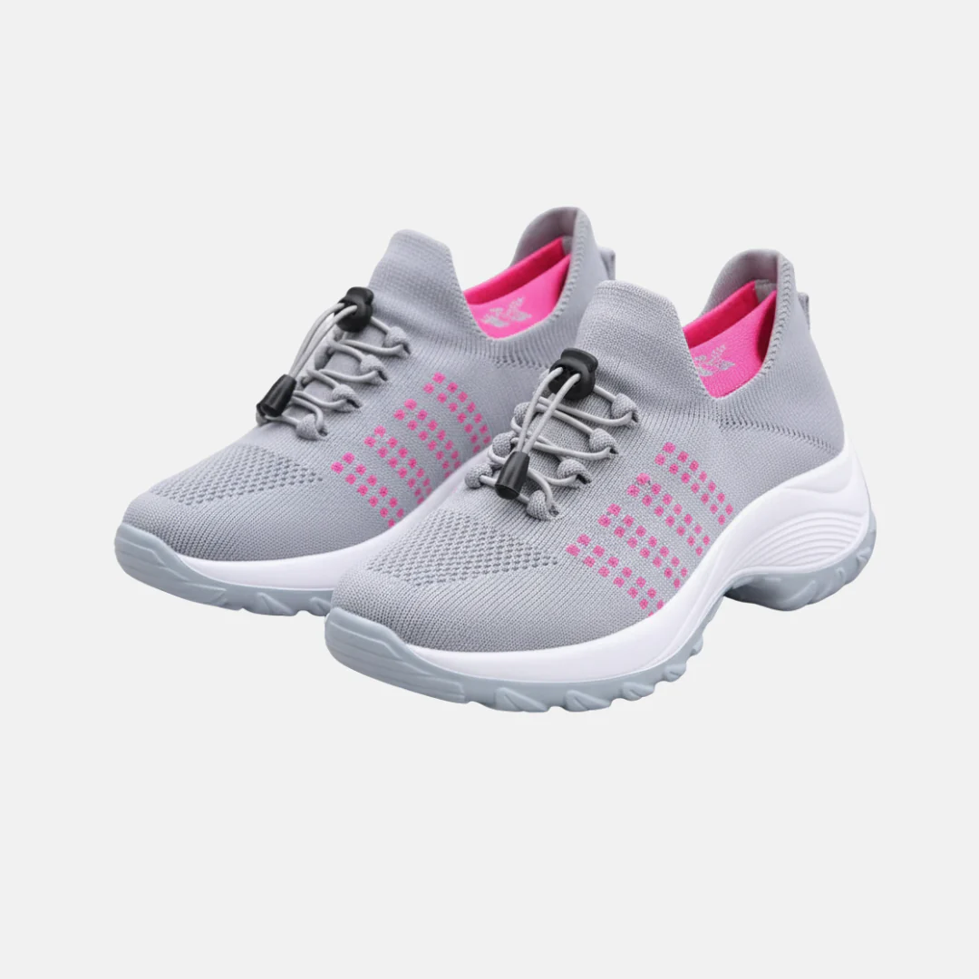 Isabella Mesh Orthopedic Athletic Sneakers | Chunky Sole Lace-Up Sneakers - Image 5