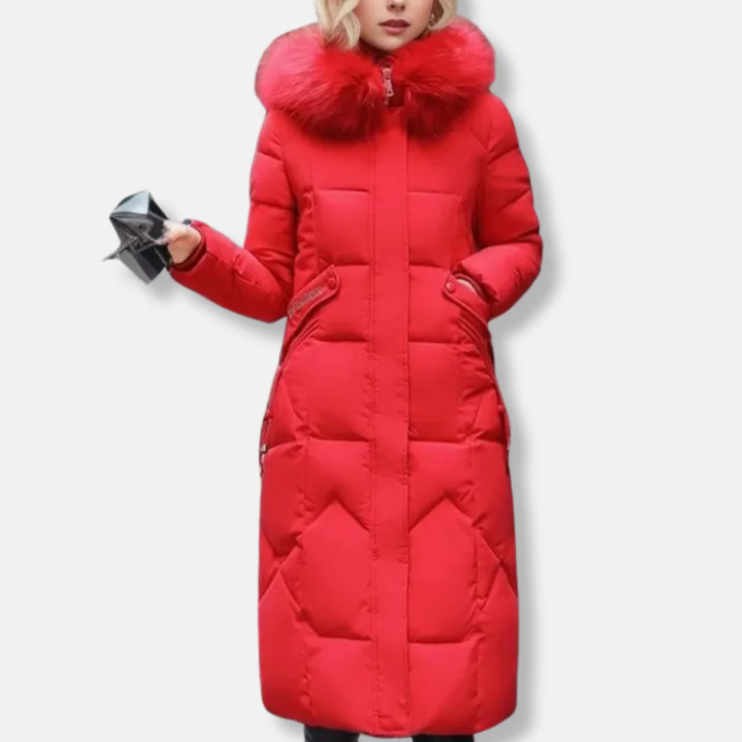 Isabella Hooded Puffer Coat | Quilted Fur Trimmed Hooded Puffer Coat - Image 10