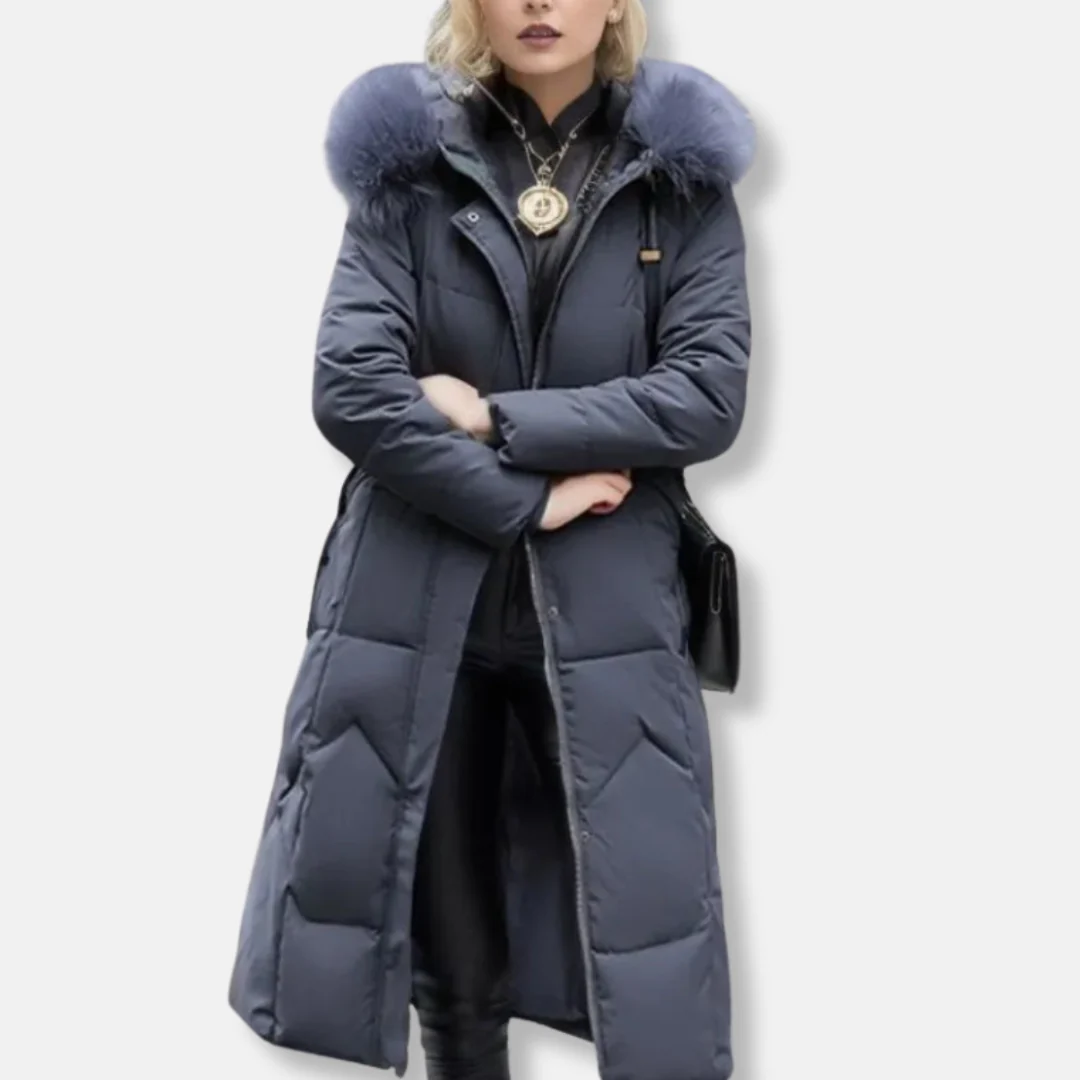 Isabella Hooded Puffer Coat | Quilted Fur Trimmed Hooded Puffer Coat - Image 11
