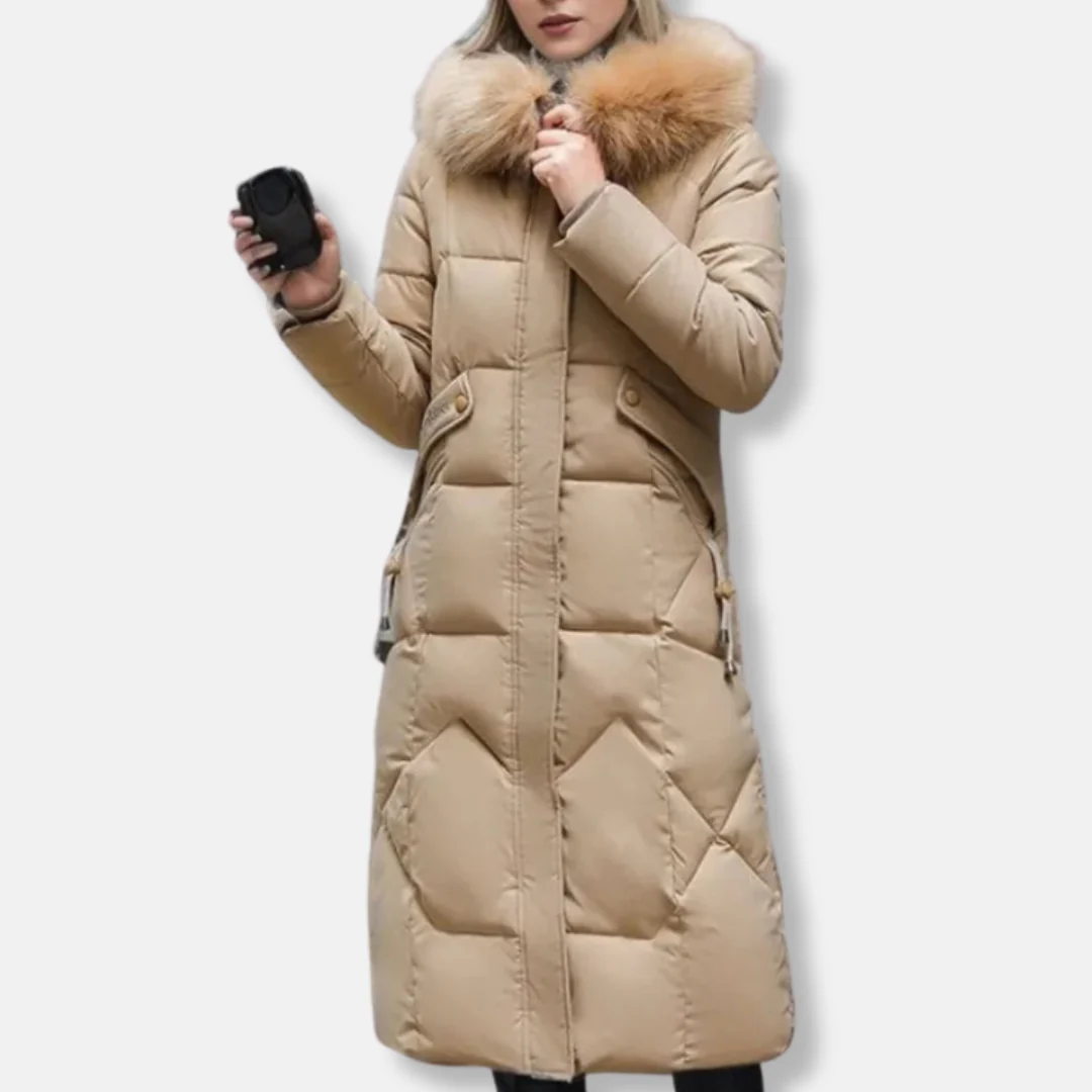 Isabella Hooded Puffer Coat | Quilted Fur Trimmed Hooded Puffer Coat - Image 13
