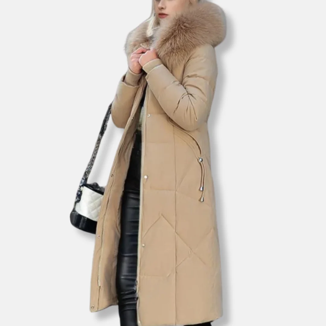 Isabella Hooded Puffer Coat | Quilted Fur Trimmed Hooded Puffer Coat - Image 14