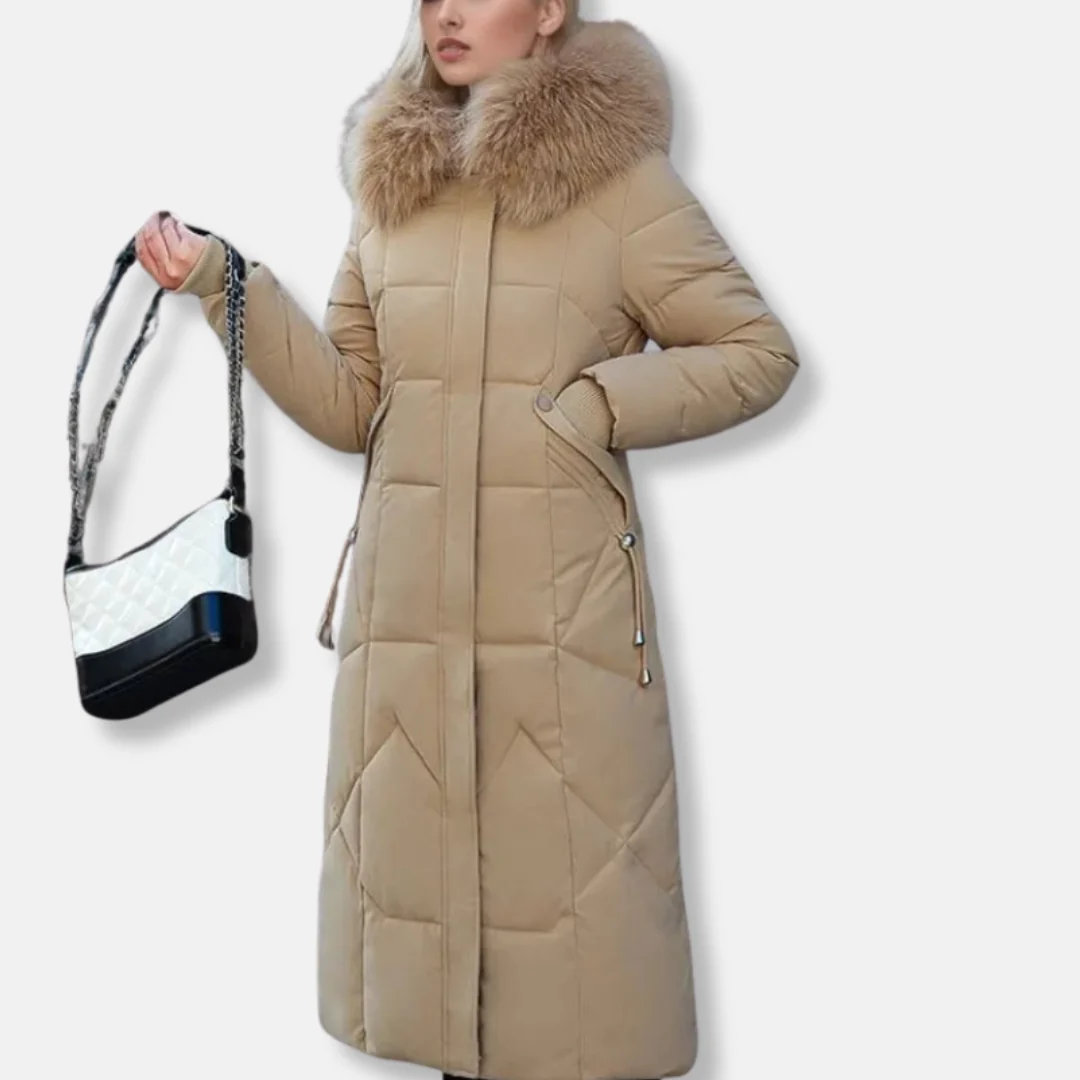 Isabella Hooded Puffer Coat | Quilted Fur Trimmed Hooded Puffer Coat - Image 15