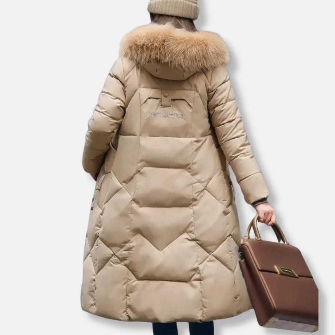 Isabella Hooded Puffer Coat | Quilted Fur Trimmed Hooded Puffer Coat - Image 16