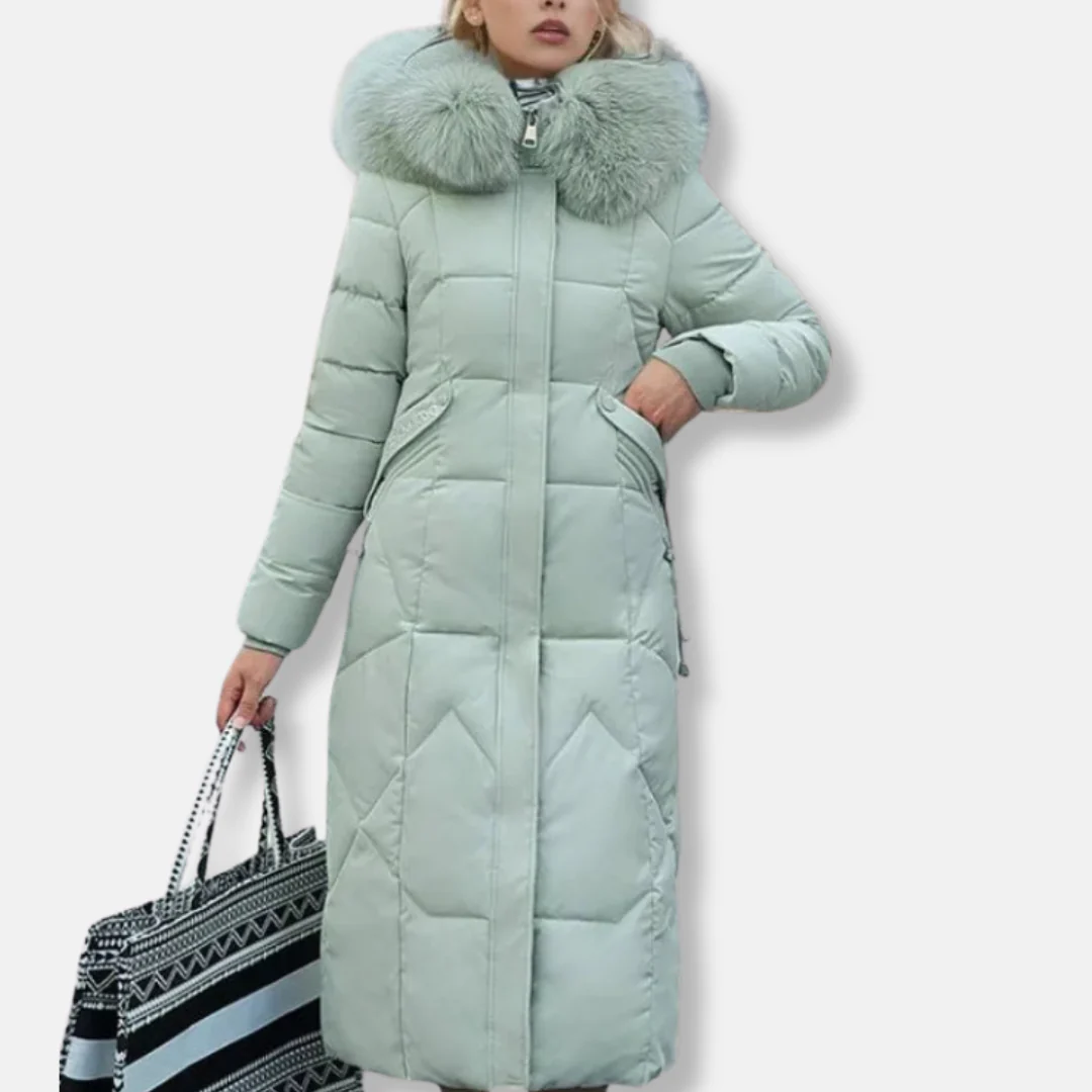 Isabella Hooded Puffer Coat | Quilted Fur Trimmed Hooded Puffer Coat - Image 7