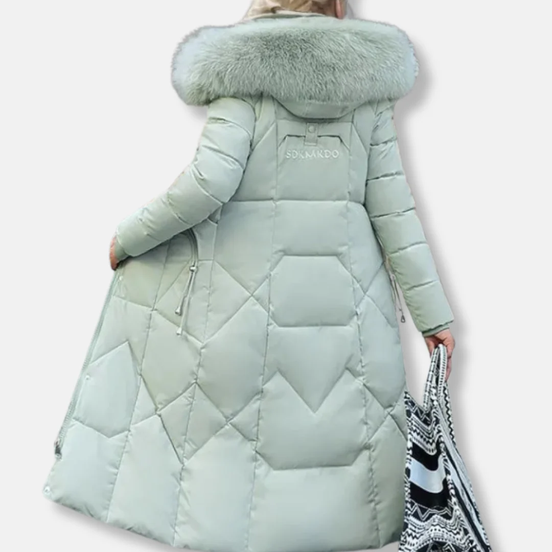 Isabella Hooded Puffer Coat | Quilted Fur Trimmed Hooded Puffer Coat - Image 9