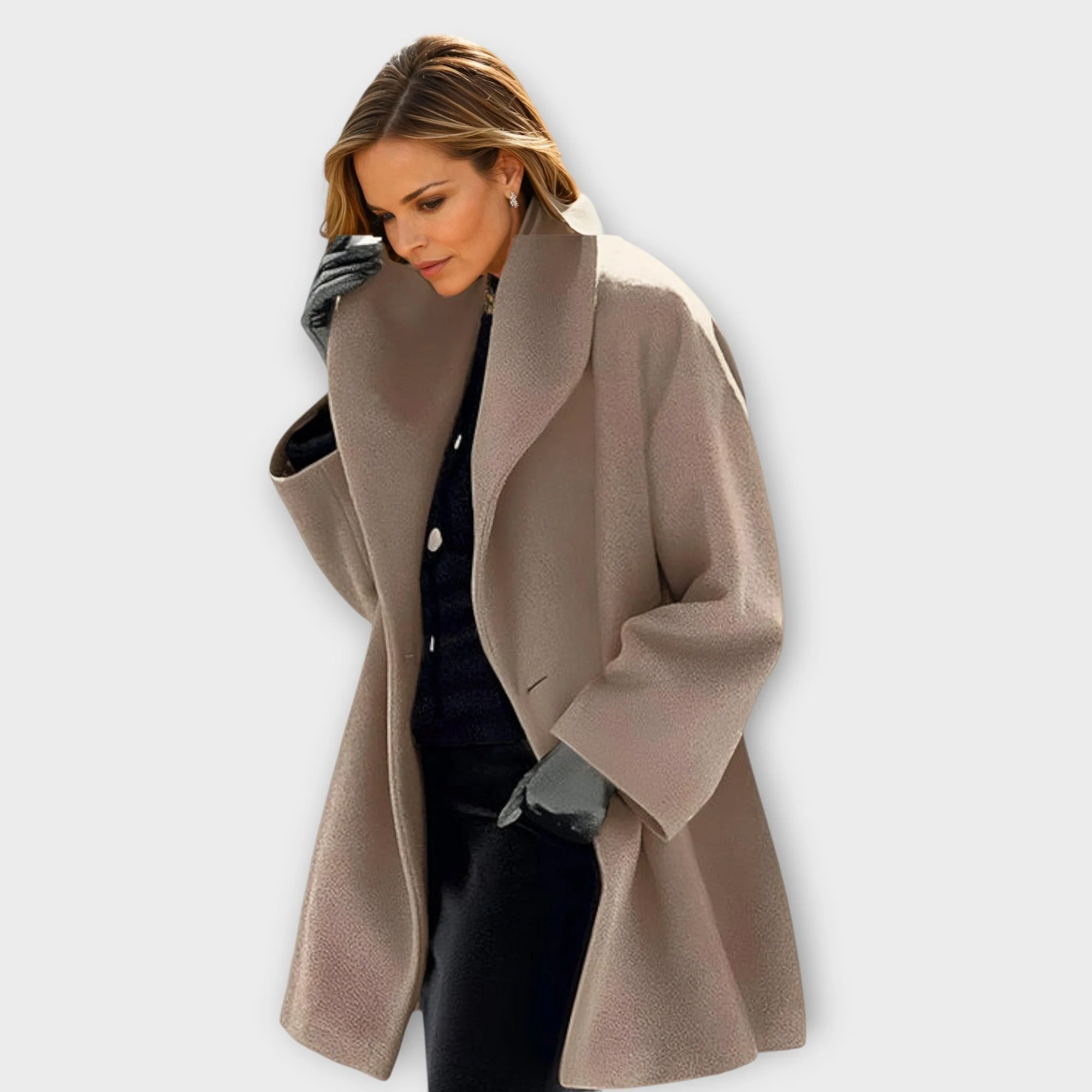 Isabella Oversized Hooded Coat | Mid-Thigh Hooded Coat - Image 7