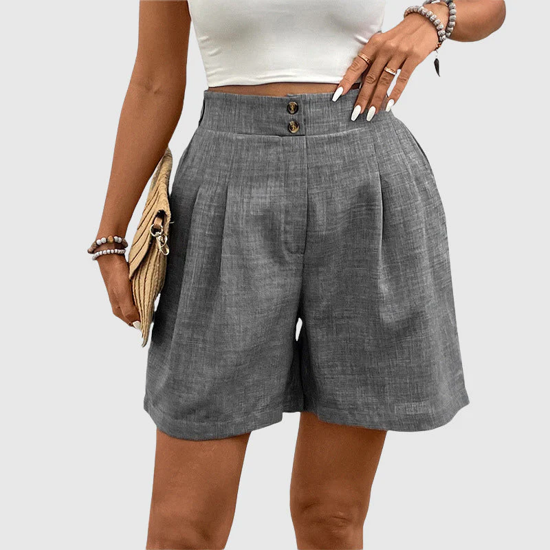 Isabella Pleated Shorts | Relaxed Fit High Waisted Shorts - Image 2