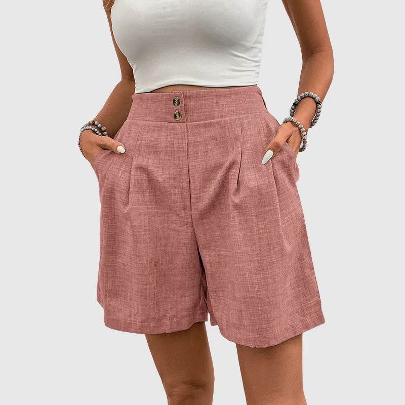 Isabella Pleated Shorts | Relaxed Fit High Waisted Shorts - Image 4