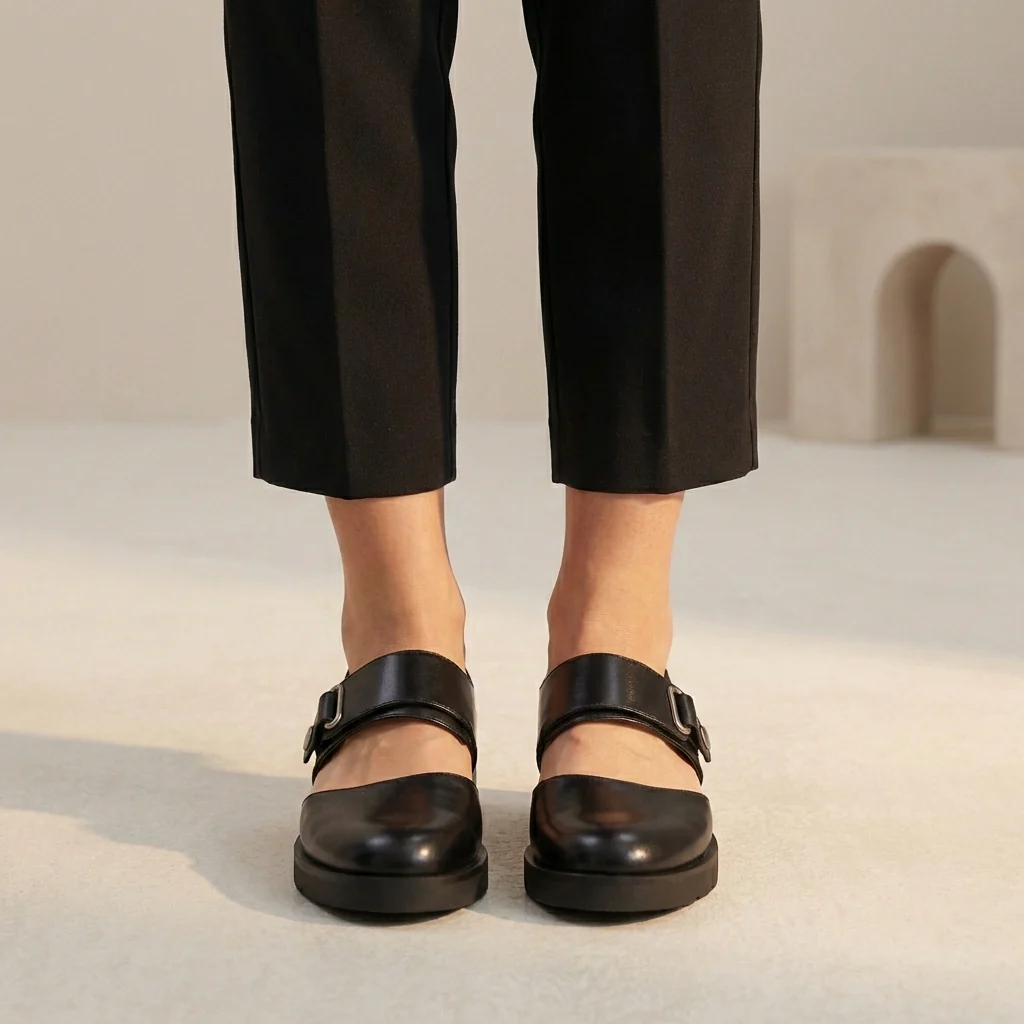 Isla Orthopedic Mary Jane Flats | Buckle Strap Chunky Sole Flats - Image 3