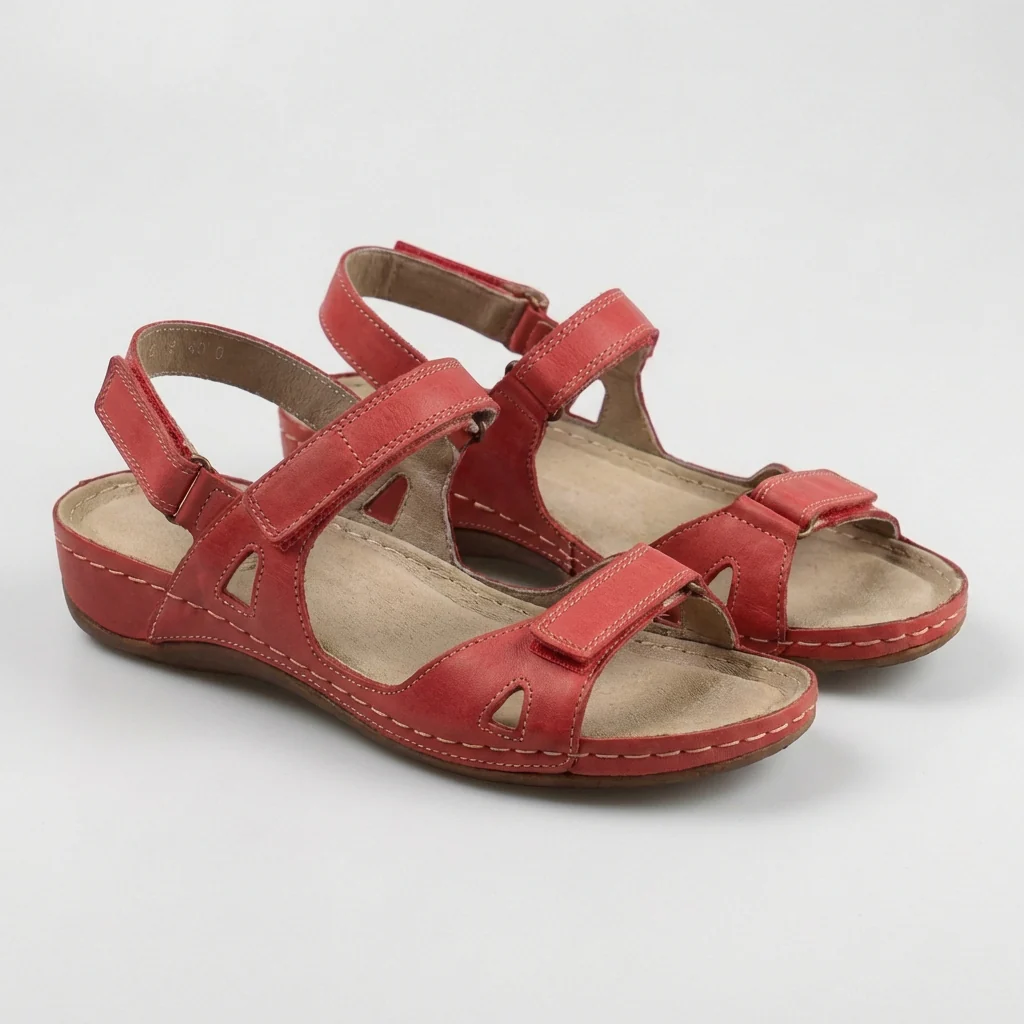 Isla Open-Toe Flat Sandals | Adjustable Straps Sandals - Image 7