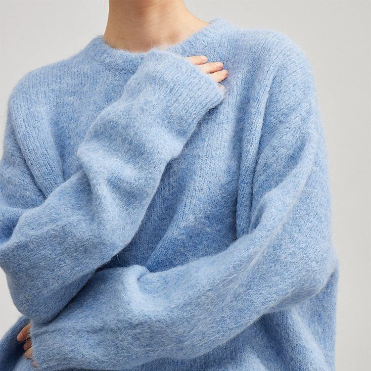 Isla Relaxed Fit Ribbed Sweater | Crewneck Long Sleeve Sweater - Image 2