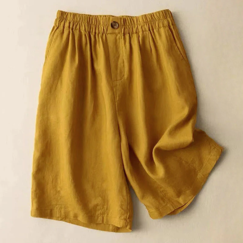 Isla Relaxed Fit Shorts | Elastic Waist Side Pockets Shorts - Image 2
