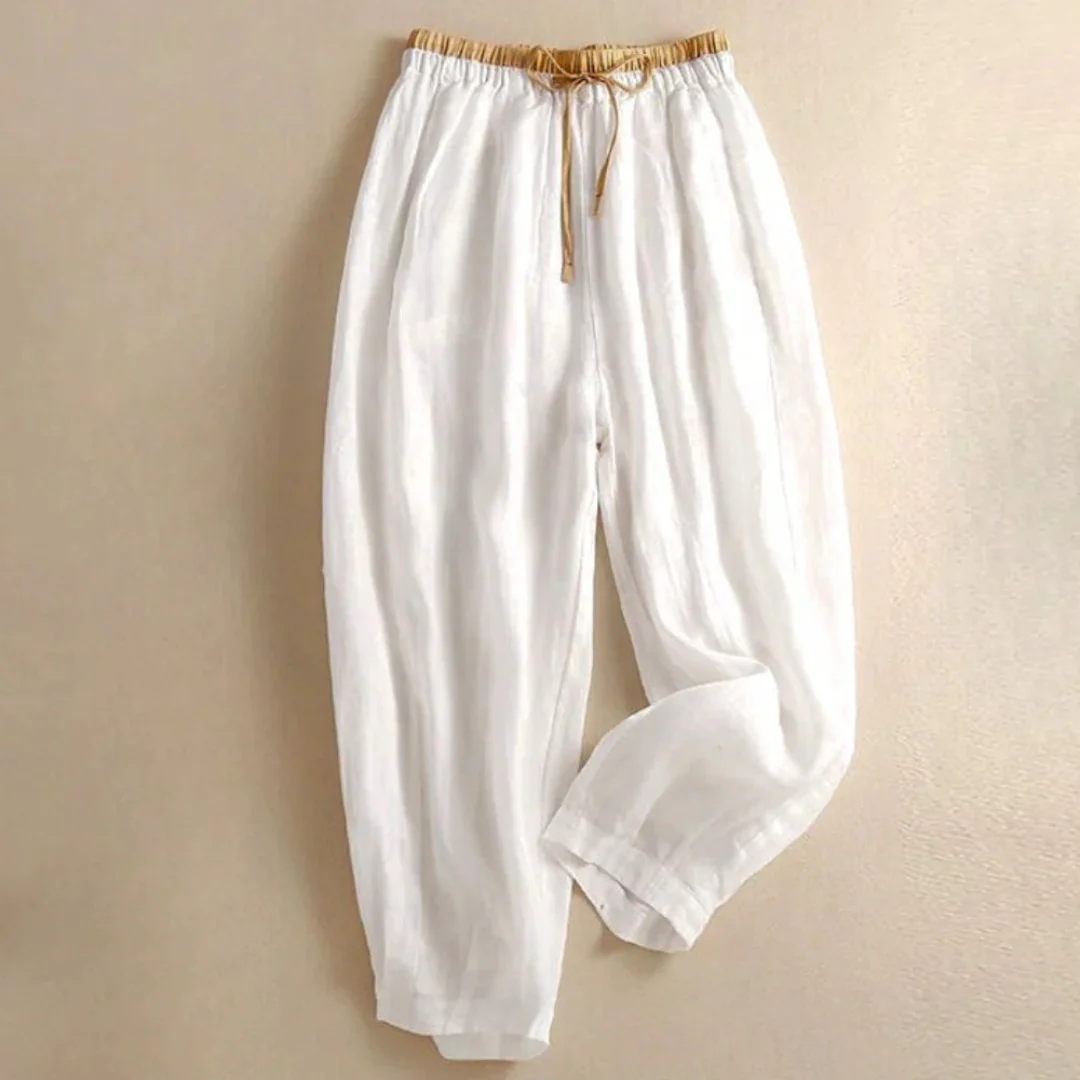 Isla Relaxed Fit Trousers | Elastic Waist Side Pockets Trousers - Image 4