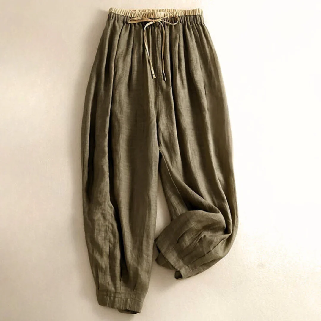 Isla Relaxed Fit Trousers | Elastic Waist Side Pockets Trousers - Image 5