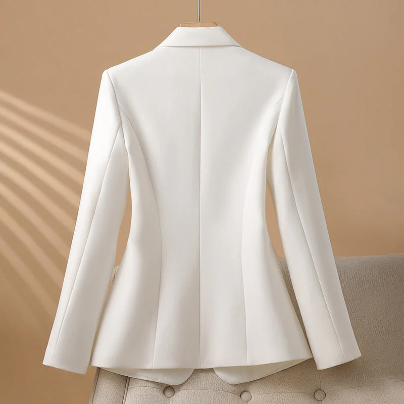 Isla Tailored Blazer | Single Button Closure Flap Pockets Blazer - Image 4