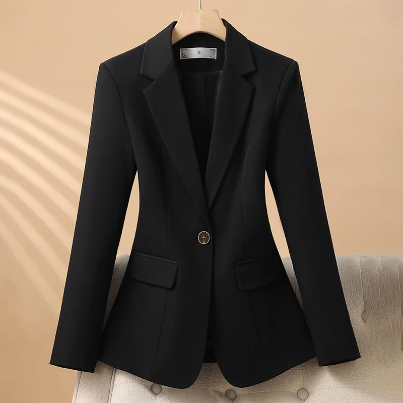 Isla Tailored Blazer | Single Button Closure Flap Pockets Blazer - Image 5