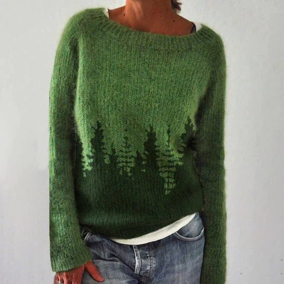 Isla Knit Sweater | Fair Isle Boat Neck Sweater - Image 3