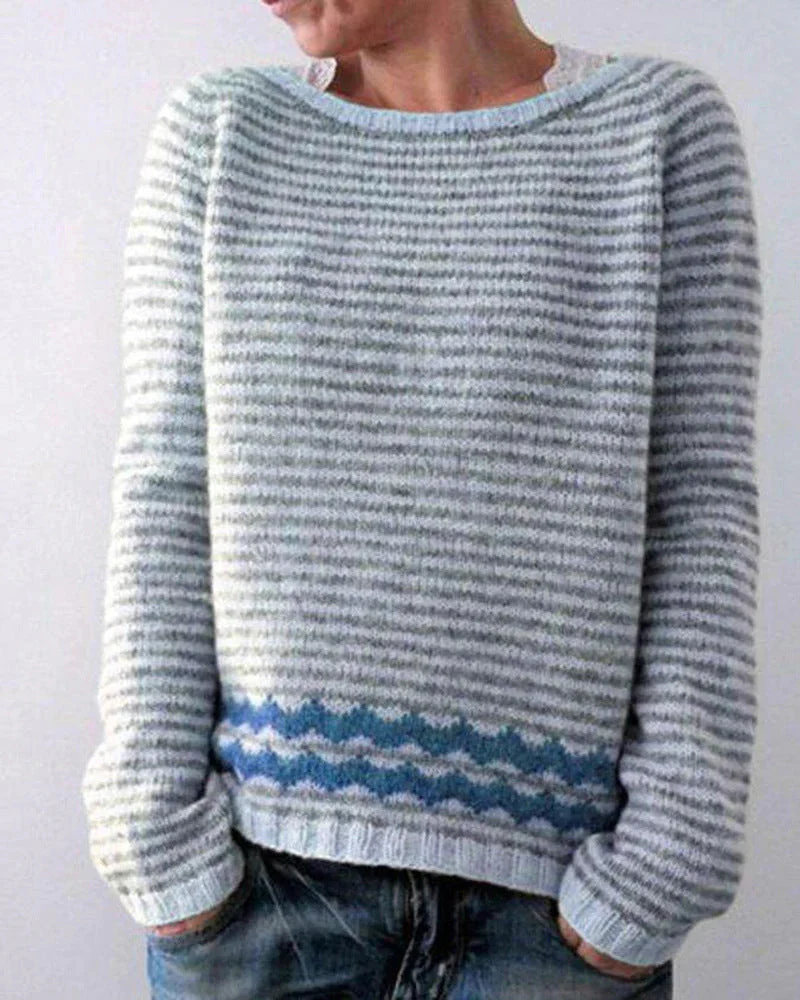 Isla Knit Sweater | Fair Isle Boat Neck Sweater - Image 4