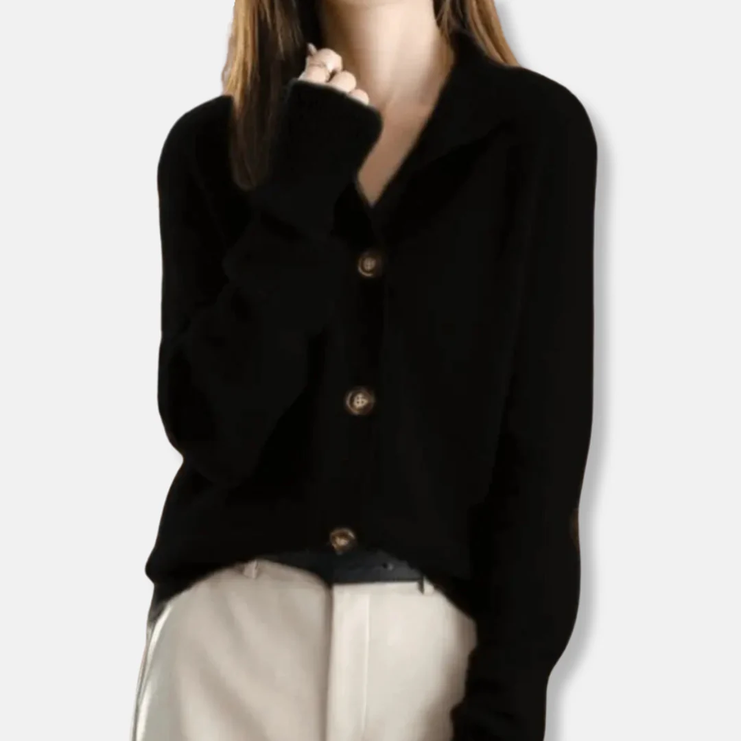Isla Relaxed Fit Cardigan | Collared Button Front Cardigan - Image 5