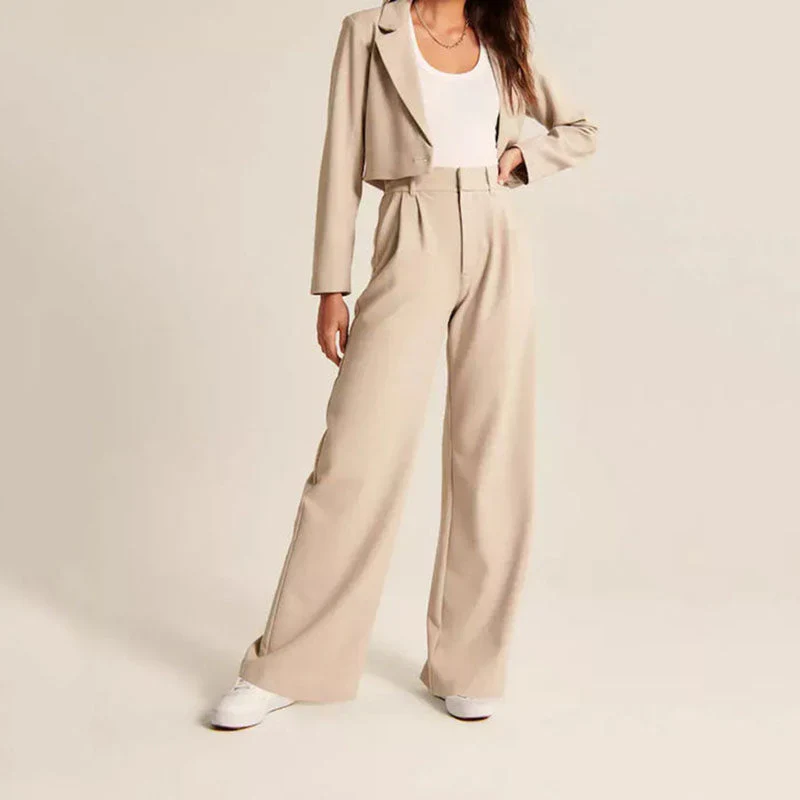 Ivy Trousers | High Waist Wide-Leg Tailored Pants - Image 4