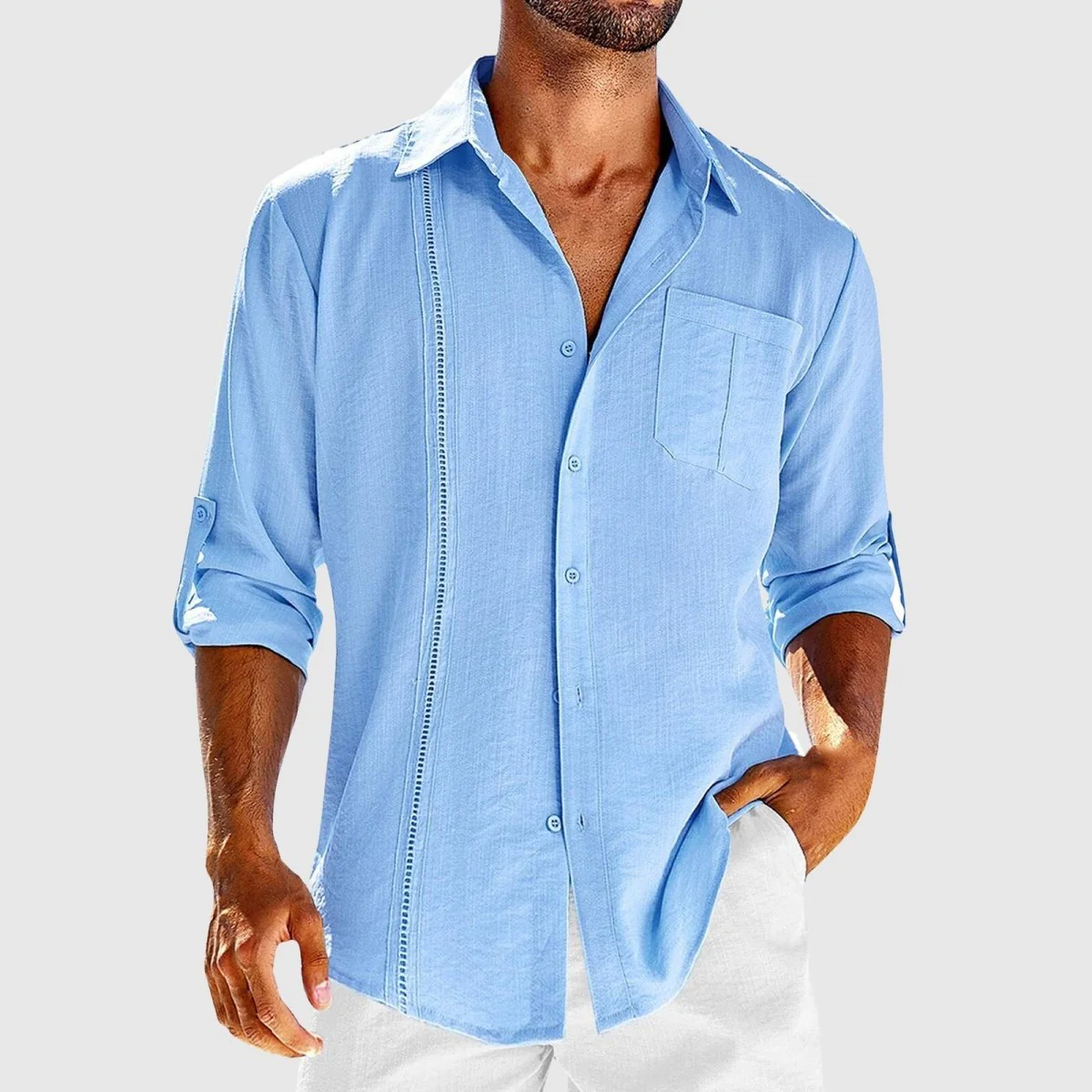 Jack Regular Fit Button-Up Shirt | Spread Collar Long Sleeve Shirt - Image 4