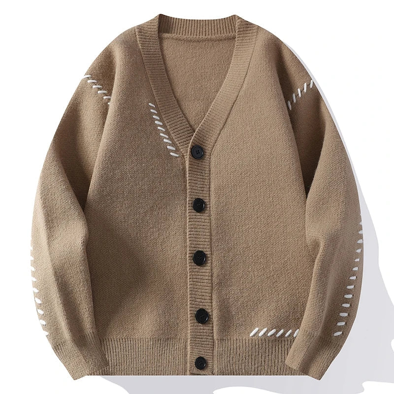 Jack Relaxed Fit Cardigan | V-Neck Long Sleeve Cardigan - Image 2