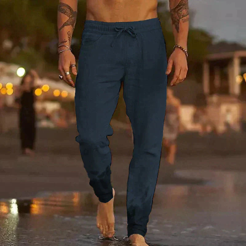 Jack Trousers | Lightweight Linen Drawstring Pants for Men - Image 4
