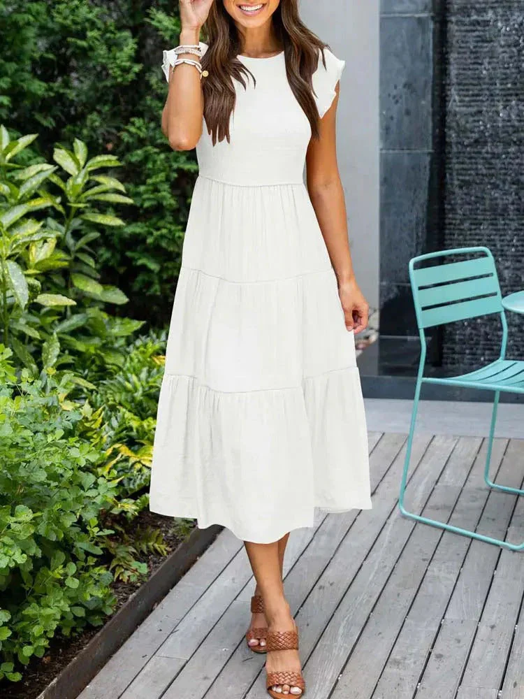 Jazmine Dress | Summer Casual Sleeveless Smocked Dress - Image 6