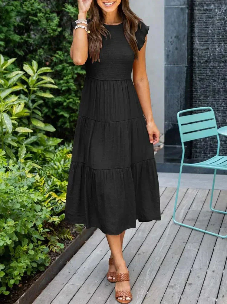 Jazmine Dress | Summer Casual Sleeveless Smocked Dress - Image 7