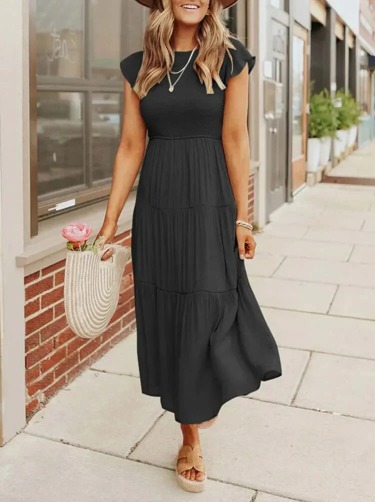 Jazmine Dress | Summer Casual Sleeveless Smocked Dress - Image 8