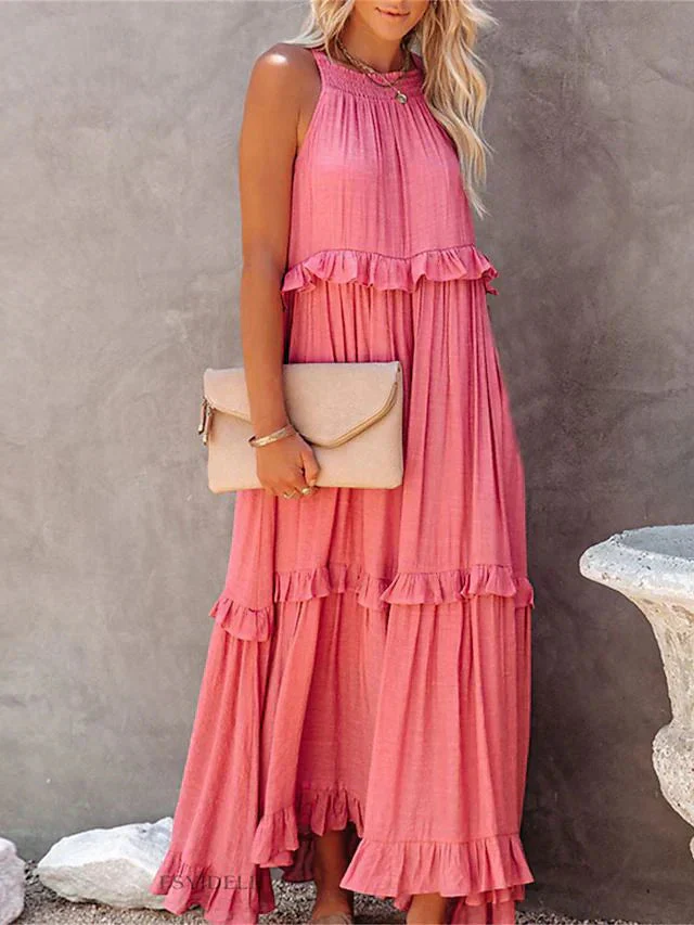 Jasmina Dress | Women's Summery Loose Maxi Dress - Image 3