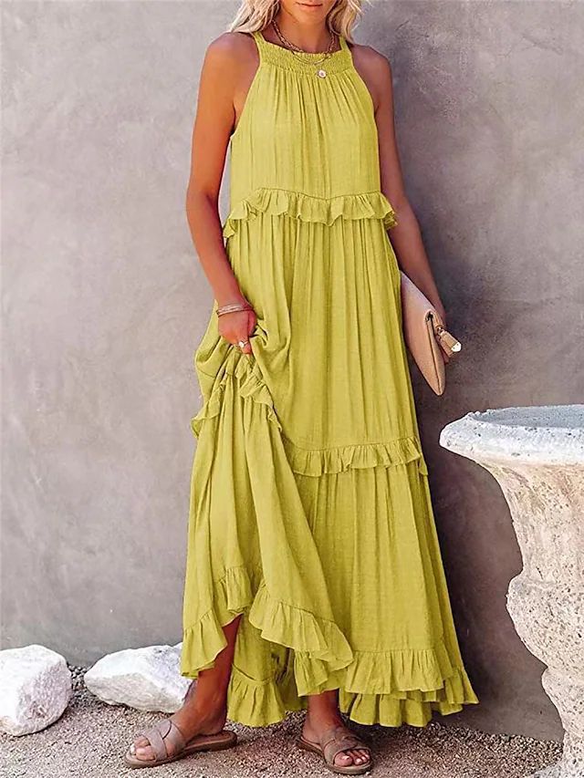 Jasmina Dress | Women's Summery Loose Maxi Dress - Image 6