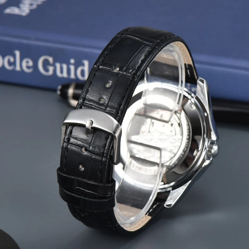 Joshua Vintage Round Case Watch | Open Heart Dial Moon Phase Watch - Image 7