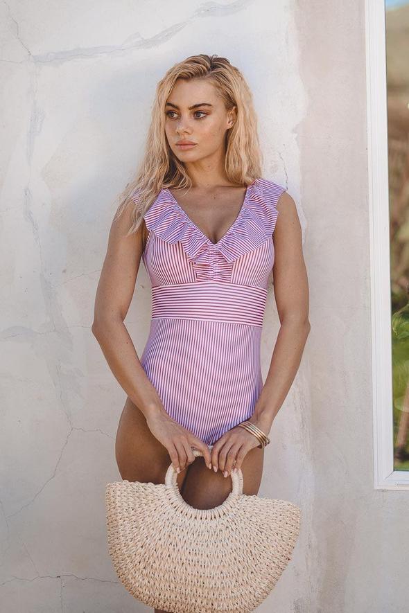Judith Swimsuit | Striped Summer Chic Swimsuit - Image 4