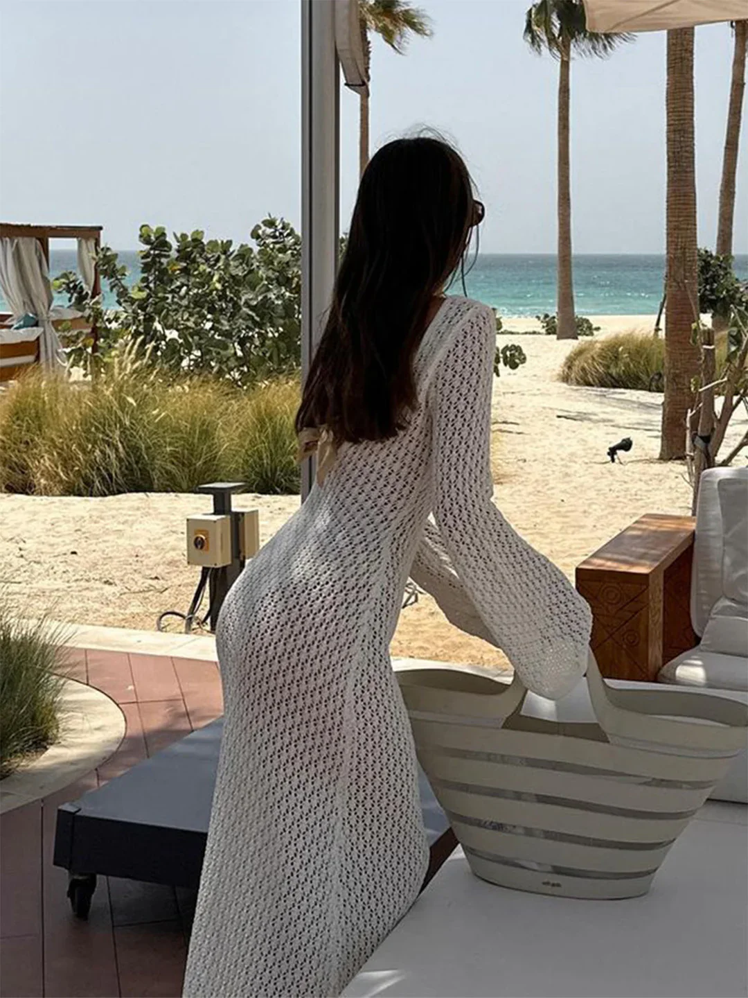Karly Dress | Crochet Bell Sleeve Summer Maxi Dress - Image 6