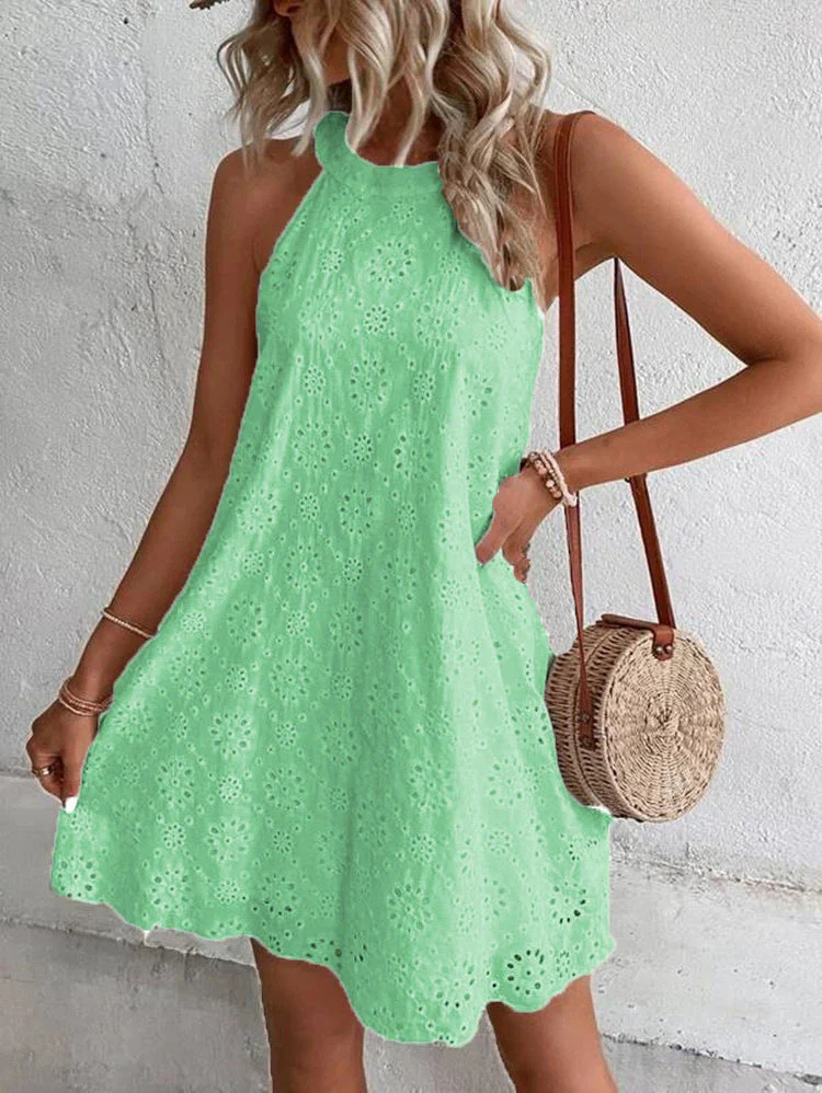 Kendra Dress | Elegant Sleeveless Swing Dress - Image 4