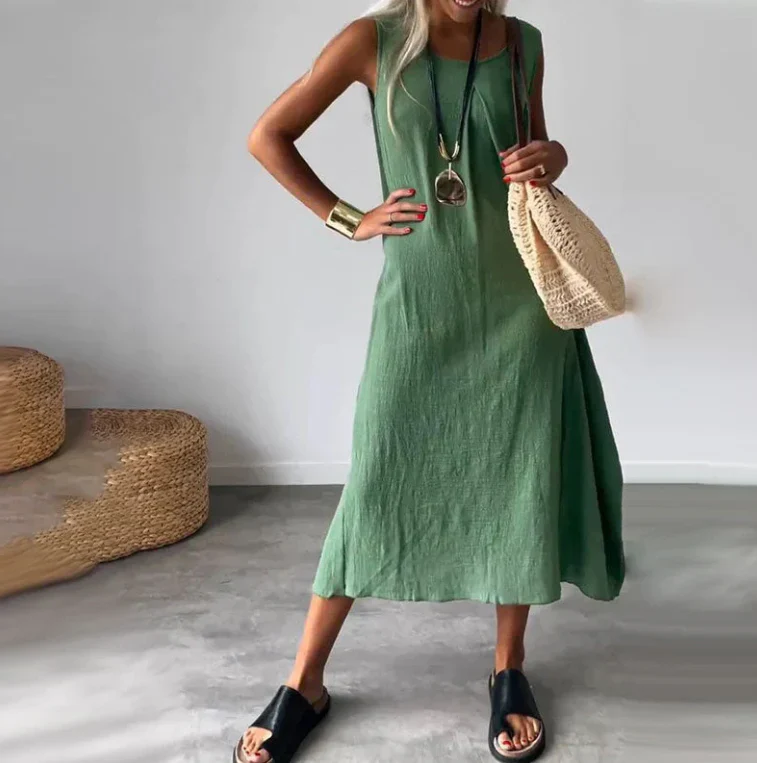 Kourtney Dress | Fashionable Sleeveless Dress with Pocket - Image 2
