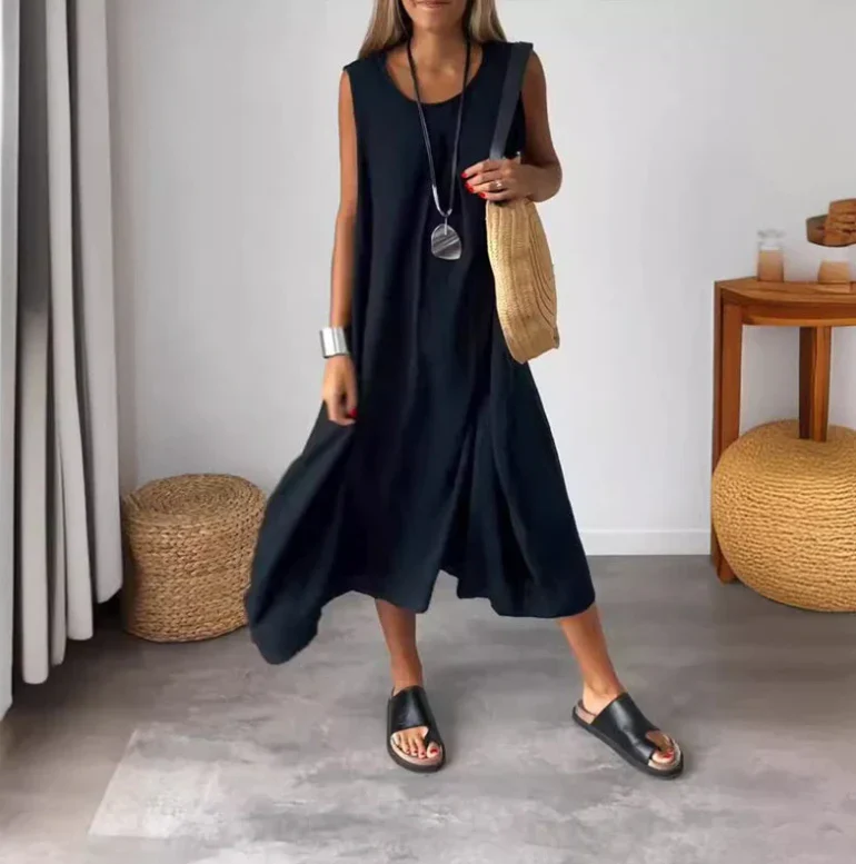 Kourtney Dress | Fashionable Sleeveless Dress with Pocket - Image 3